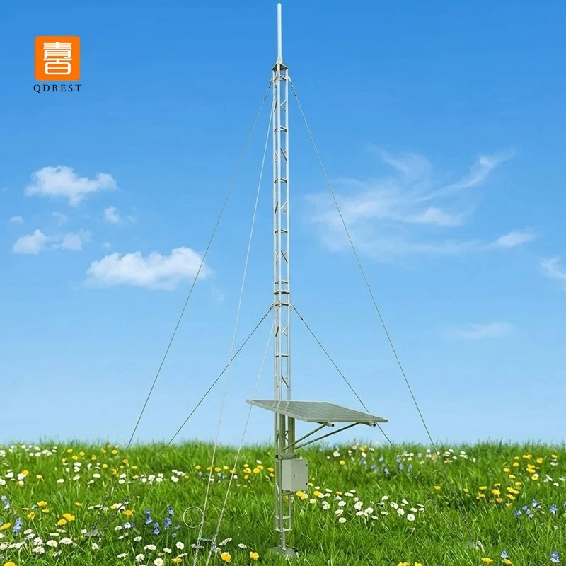 60M Antenna and Microwave Guyed Wire Tower factory